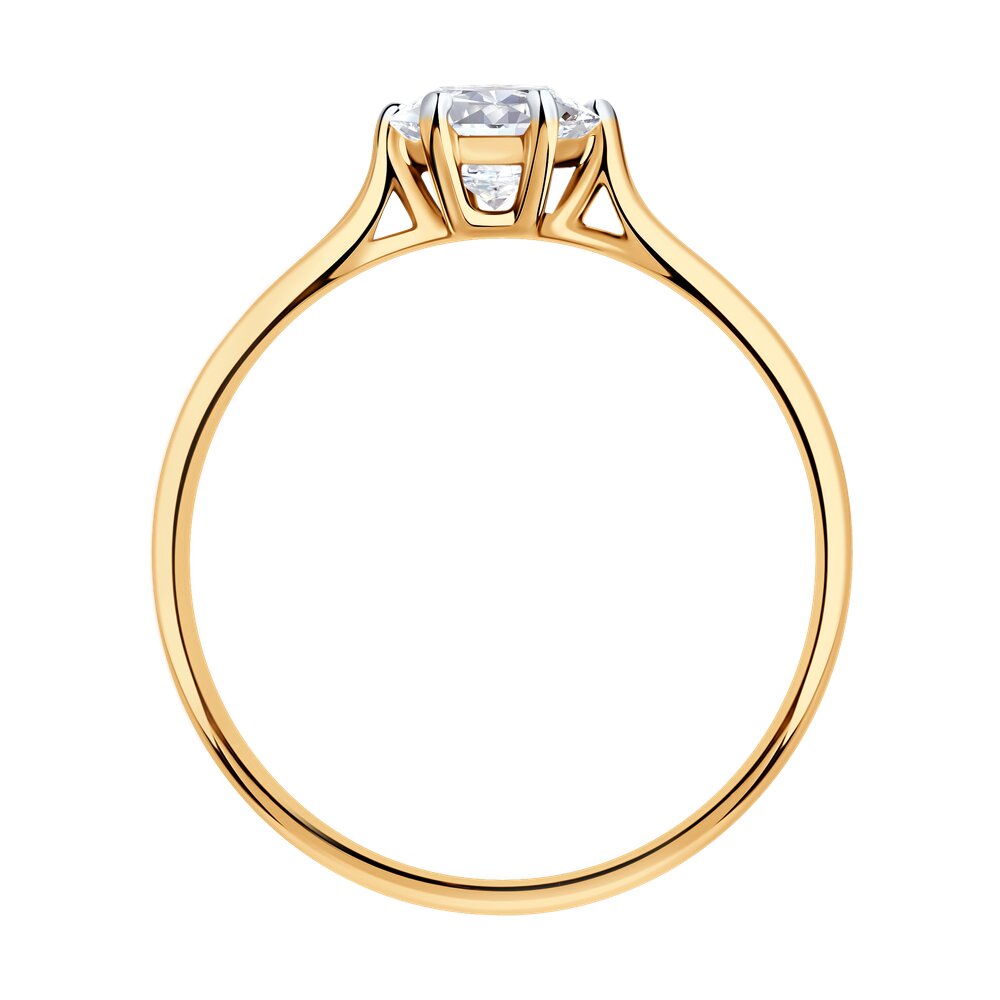 Inel de logodna din Aur Roz 14K cu Zirconiu Swarovski, articol 81010285, previzualizare foto 2