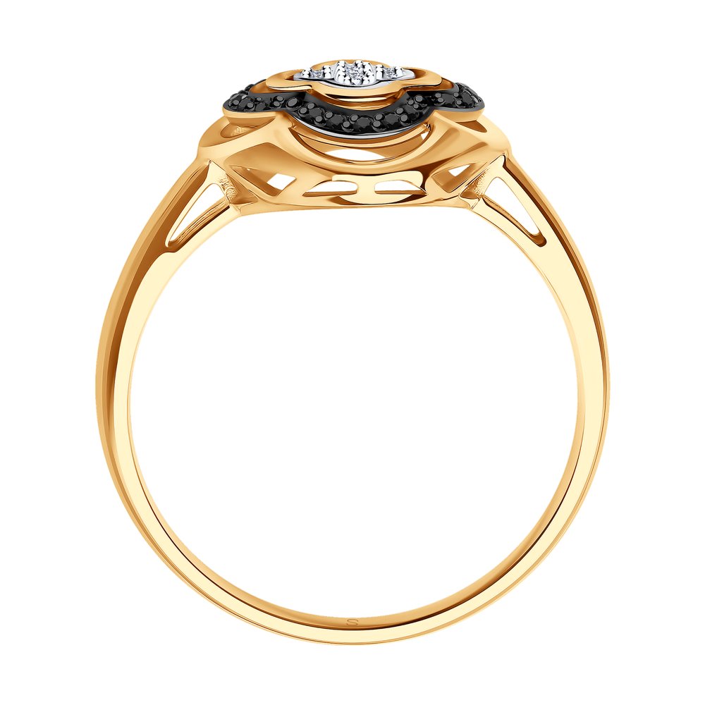 Inel din Aur cu Diamante Negre si Incolore, articol 7010047, previzualizare foto 2