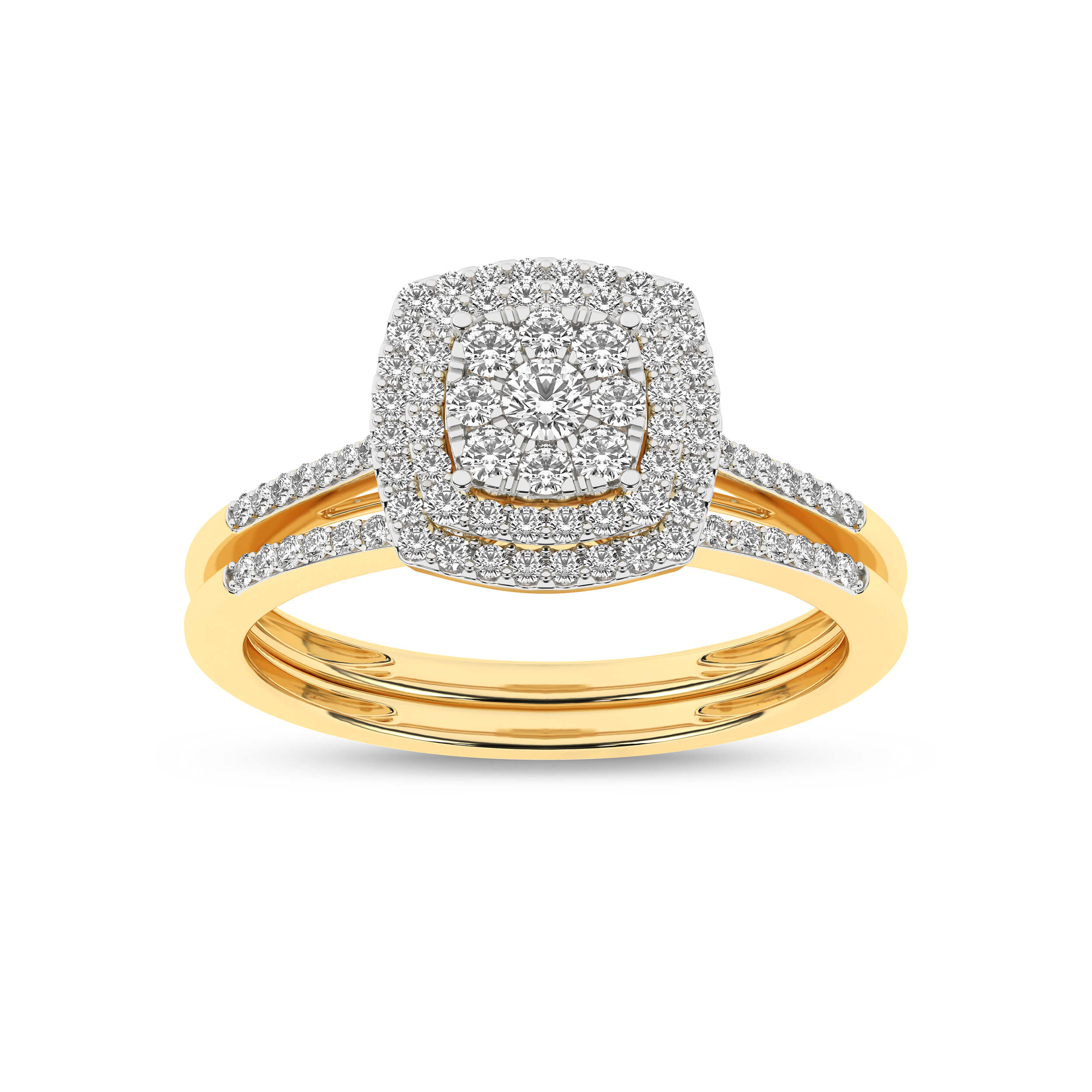 Inel de logodna din Aur Galben 14K cu Diamante 0.33Ct, articol RB15449, previzualizare foto 3