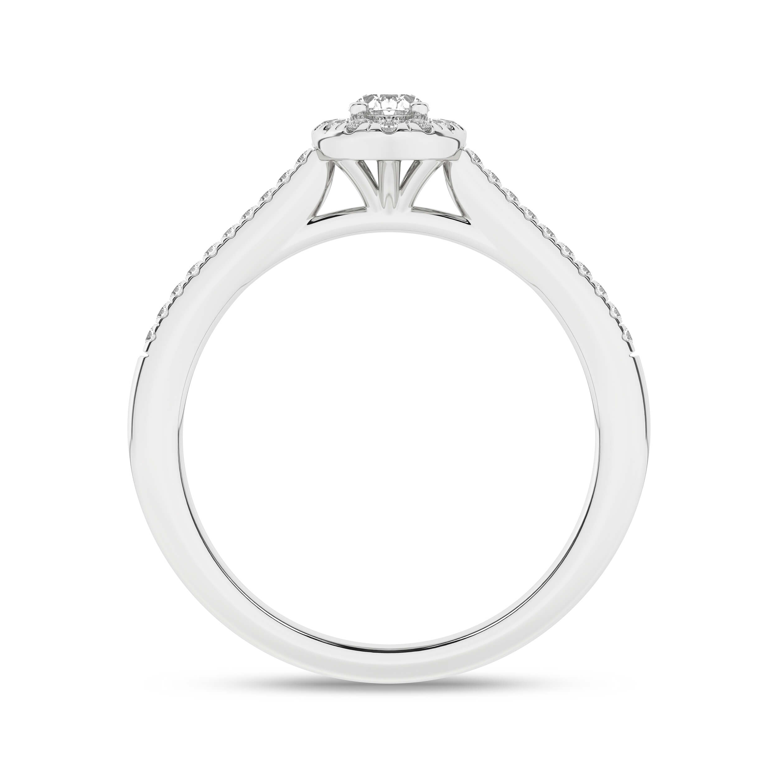 Inel de logodna din Aur Alb 14K cu Diamante 0.33Ct, articol RB20634EG, previzualizare foto 3