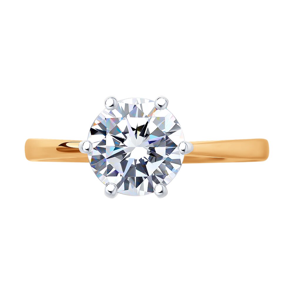 Inel din Argint placat cu Aur cu Zirconiu Swarovski, articol 89010075, previzualizare foto 2