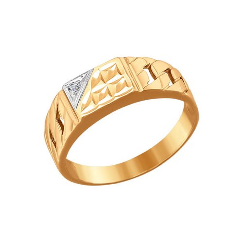 Inel din Aur Roz 14K pentru Barbati, articol 011303, previzualizare foto 1