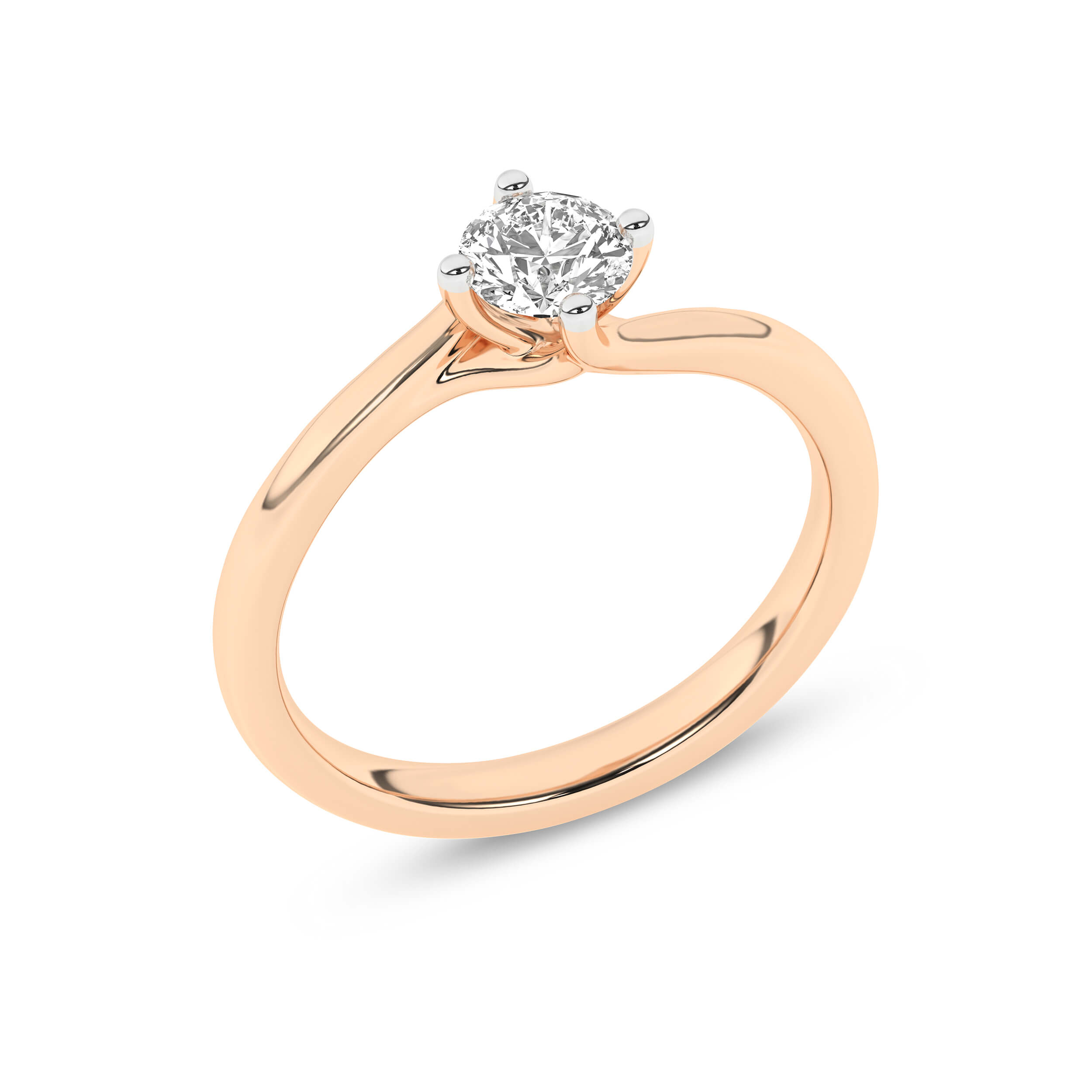 Inel de logodna din Aur Alb 14K cu Diamant 0.33Ct, articol RS1320, previzualizare foto 4