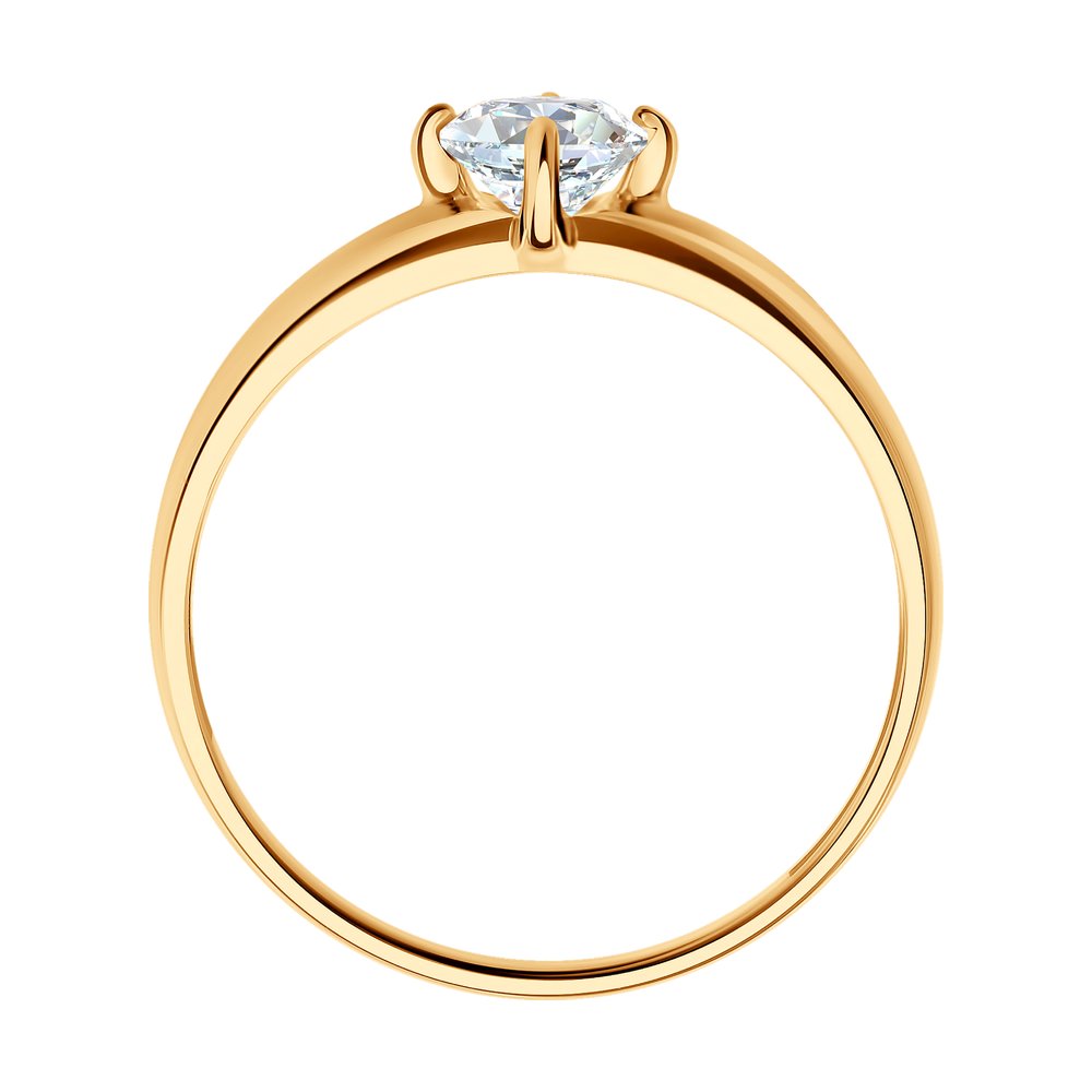 Inel de logodna din Aur Roz 14K cu Zirconiu Swarovski, articol 81010174, previzualizare foto 2