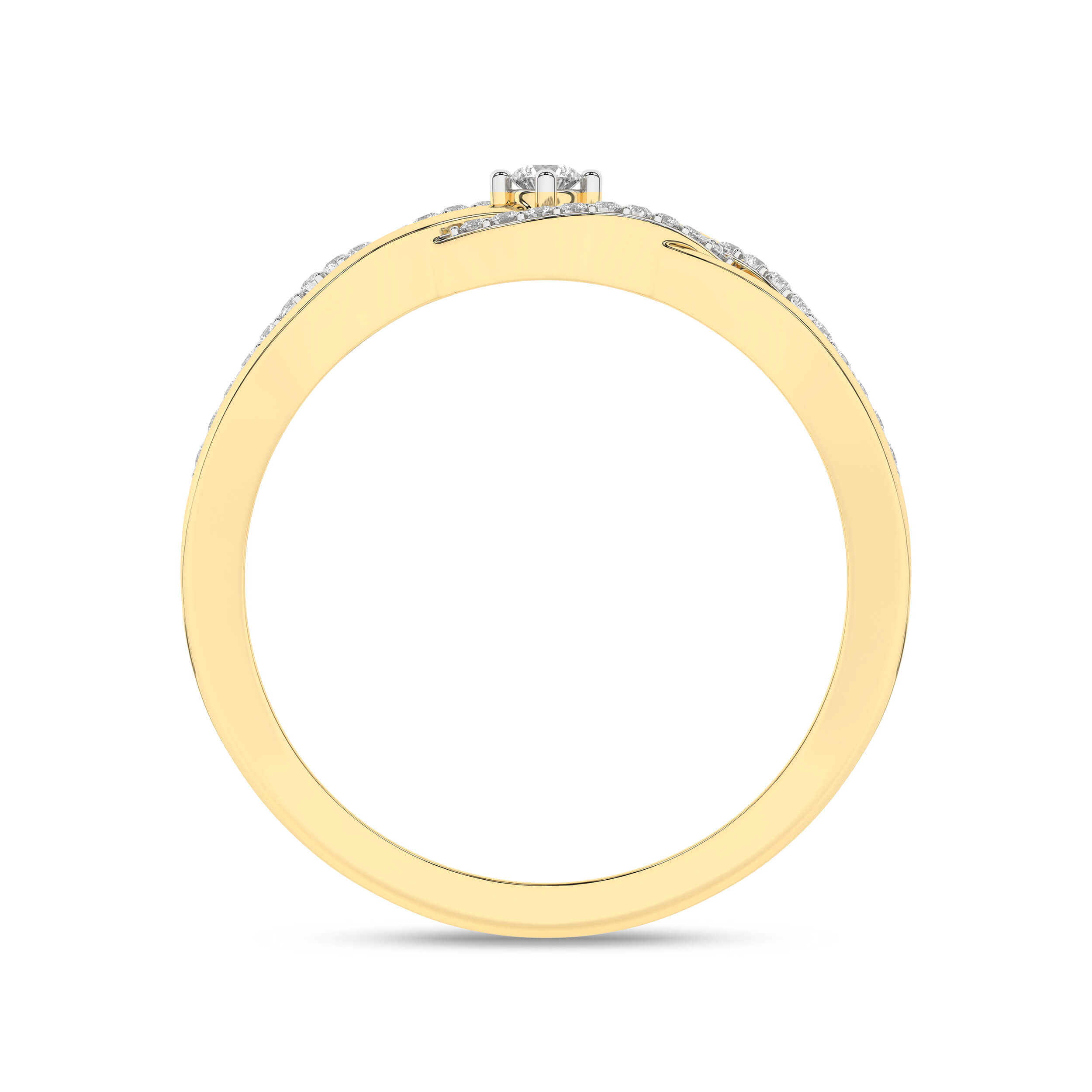 Inel din Aur Galben 14K cu Diamante 0.15Ct, articol RF18151, previzualizare foto 1