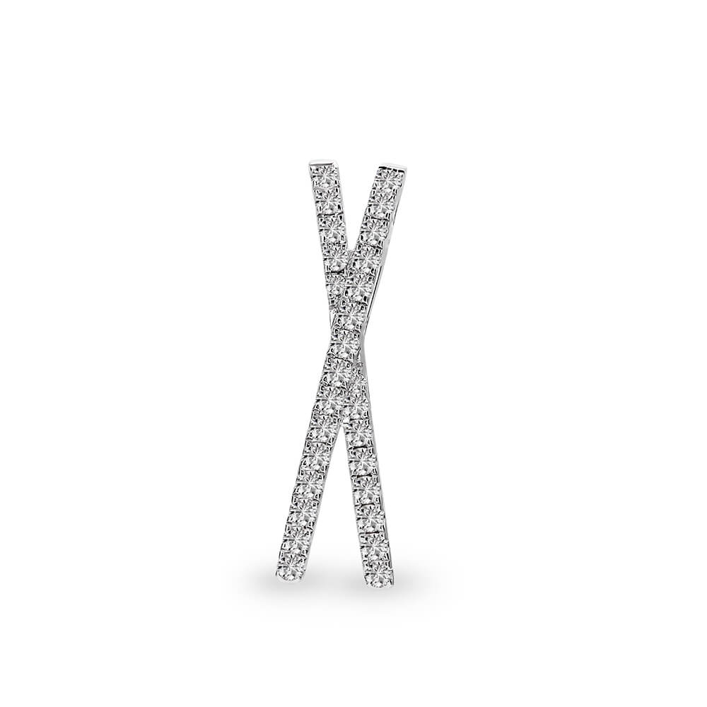 8550PW

Pandantiv din aur alb de 18K cu diamante mici incrustate pe suprafata in forma de X