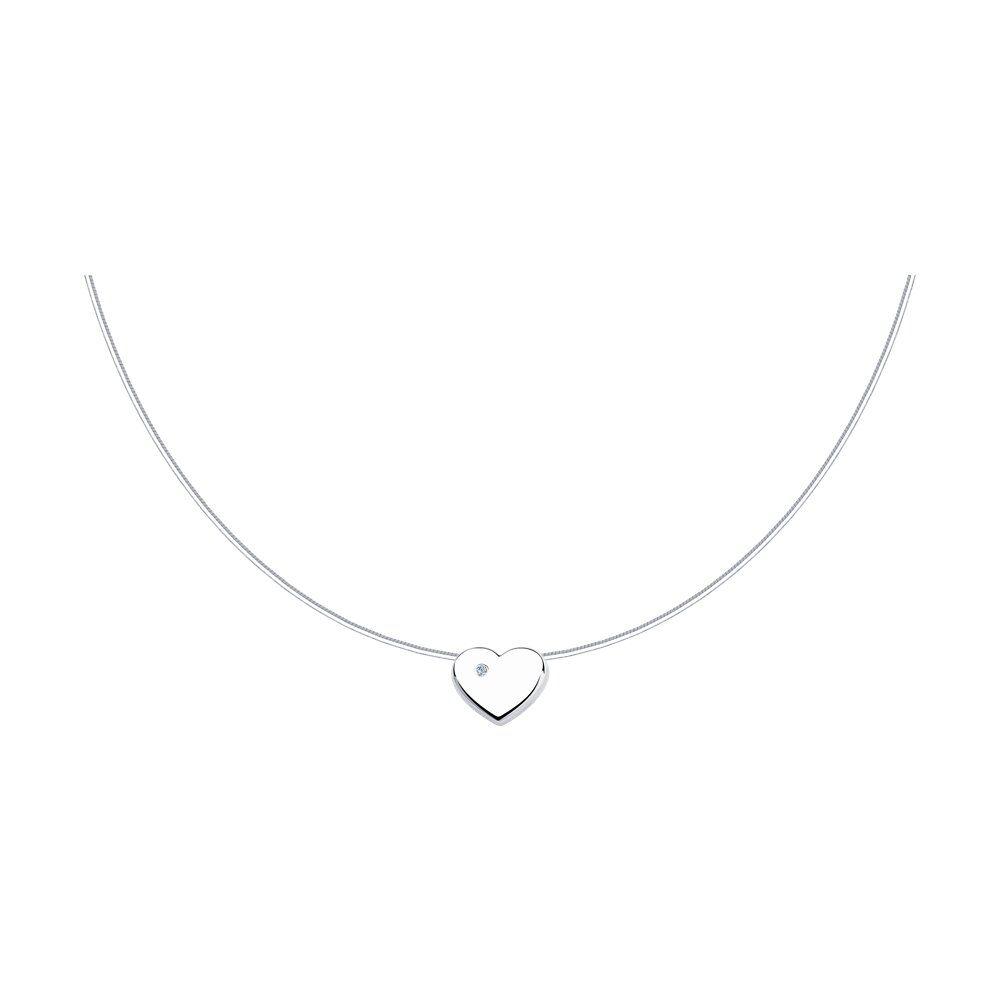 Colier din Argint cu Diamant, articol 87070006, previzualizare foto 1