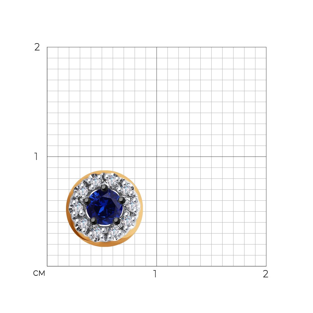 Pandantiv din Aur Roz 14K cu Diamante si Safir, articol 2030287, previzualizare foto 3