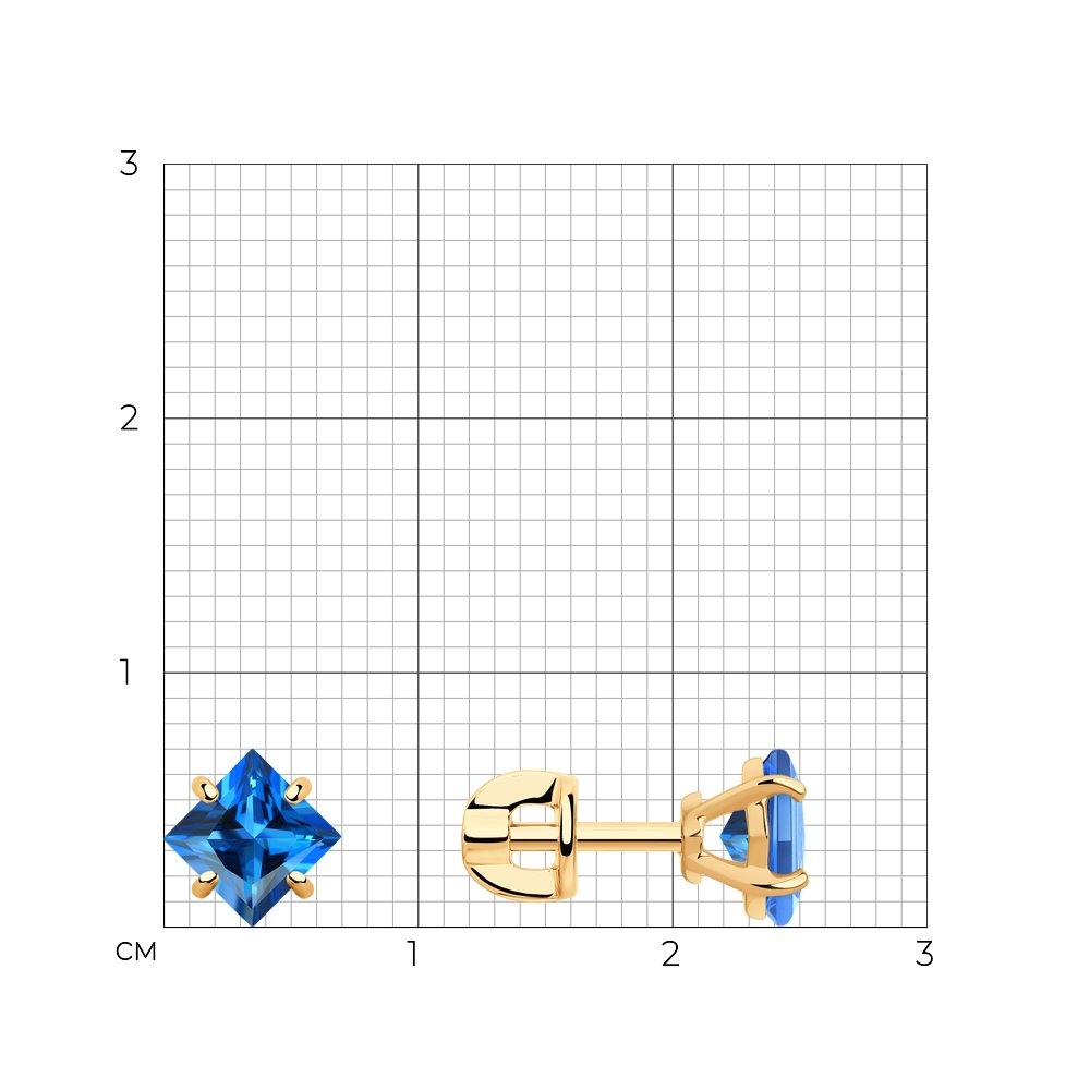 Cercei din Aur Roz 14K cu Topaz Swarovski, articol 727747, previzualizare foto 2