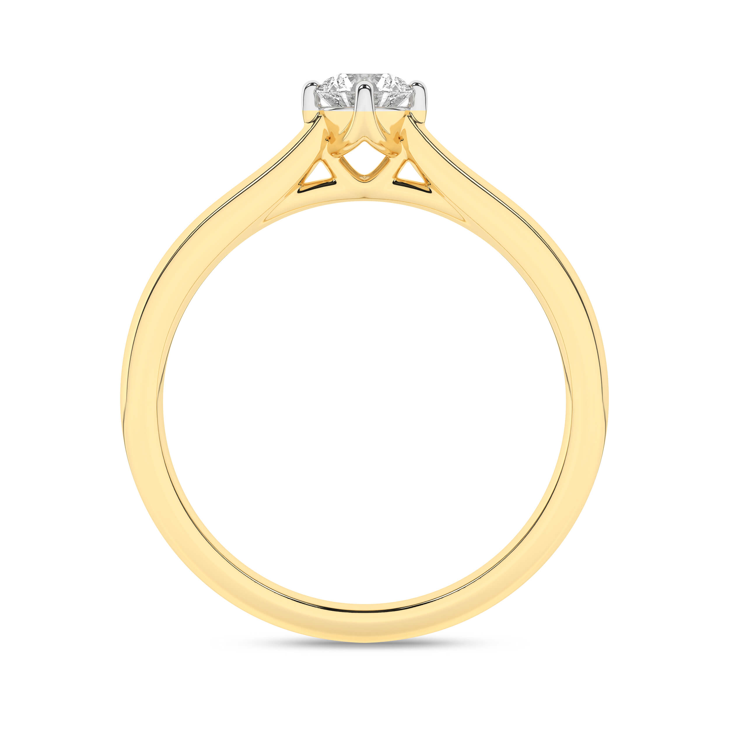 Inel de logodna din Aur Galben 14K cu Diamant 0.25Ct, articol RS1441, previzualizare foto 1