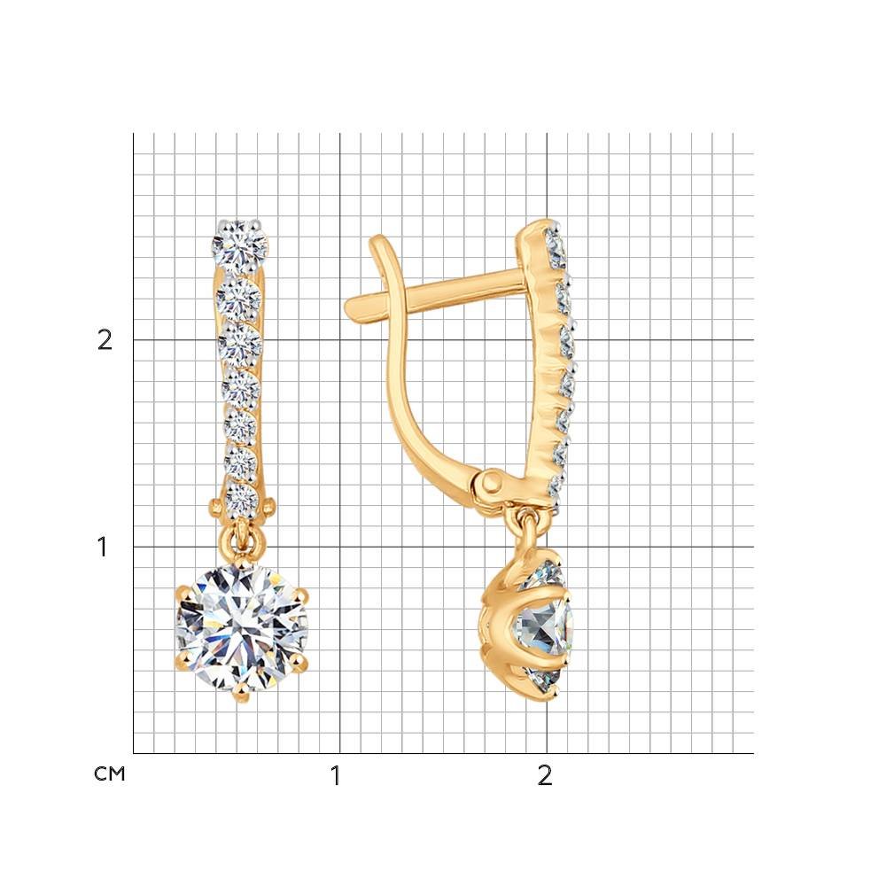 Cercei din Aur Roz 14K cu Zirconiu Swarovski, articol 81020210, previzualizare foto 2