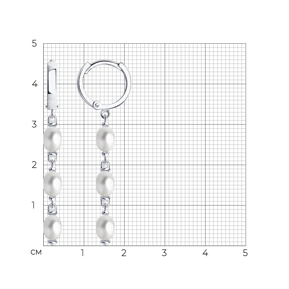 Cercei din Argint cu Perle naturale, articol 92022541, previzualizare foto 2