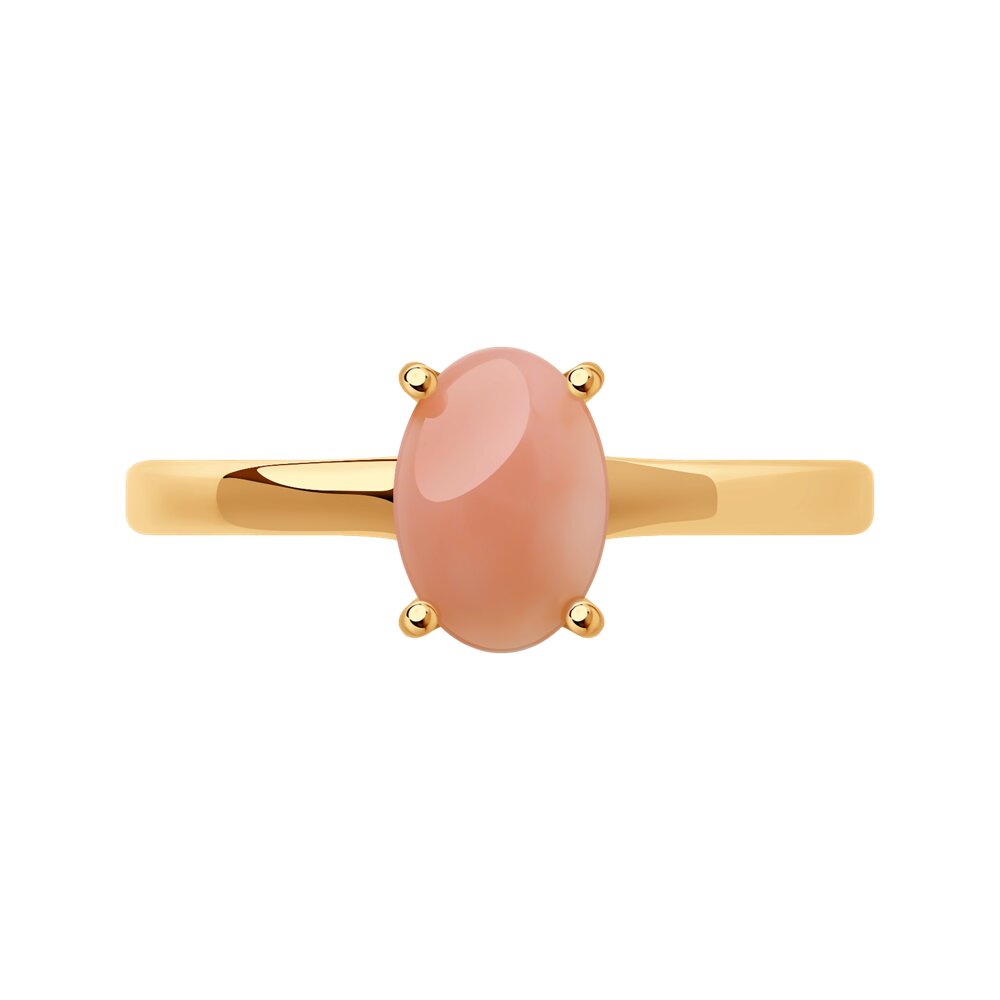 Inel din Aur Roz 14K cu Opal roz natural, articol 716444, previzualizare foto 2