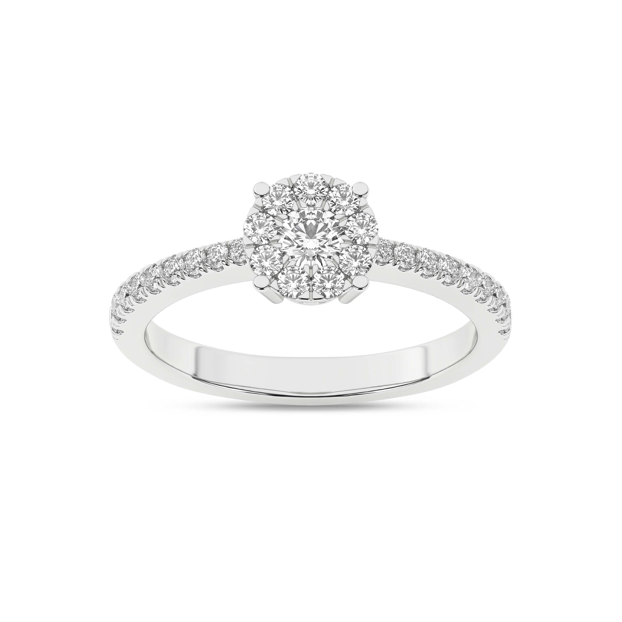 Inel de logodna din Aur Alb 14K cu Diamante 0.40Ct, articol RC4052, previzualizare foto 1
