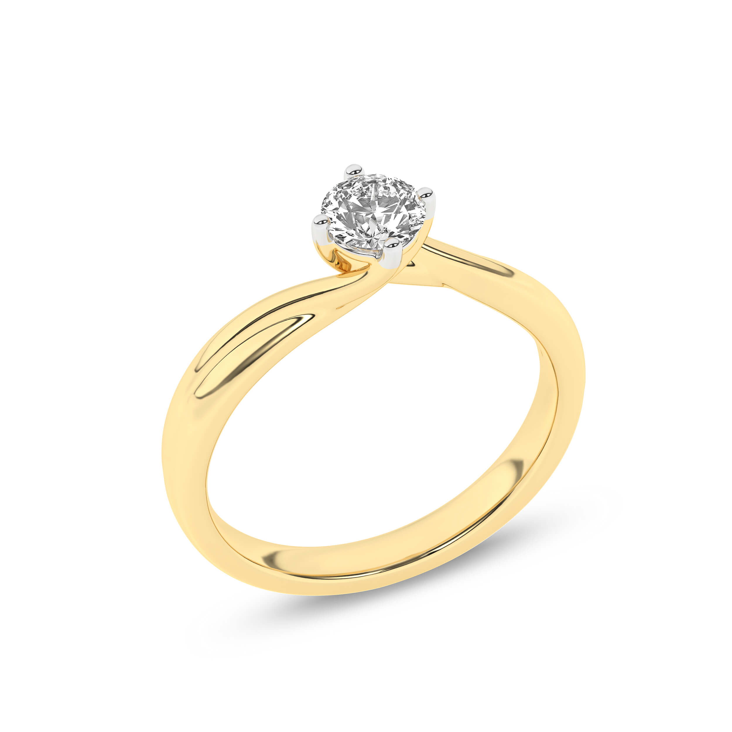 Inel de logodna din Aur Galben 14K cu Diamant 0.33Ct, articol MSD0391EG, previzualizare foto 4