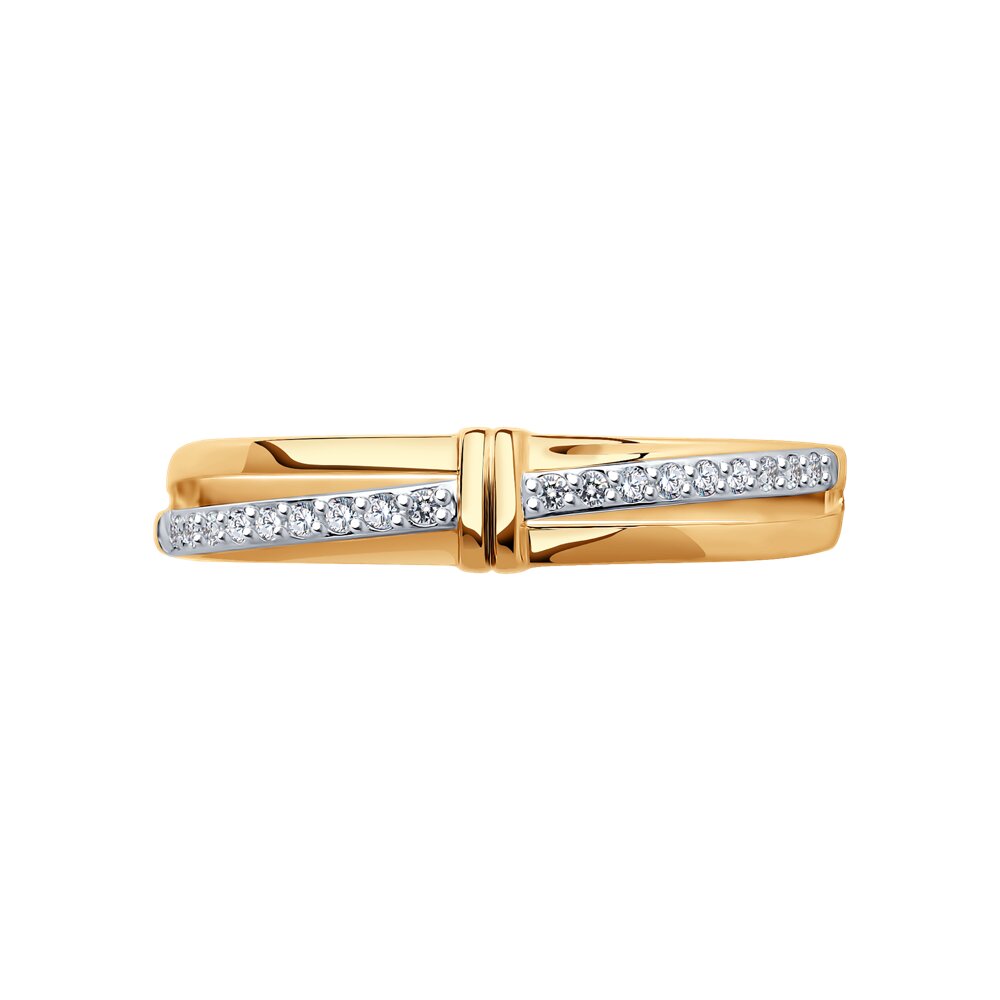 Inel din Aur Roz 14K cu Zirconiu, articol 018743, previzualizare foto 2