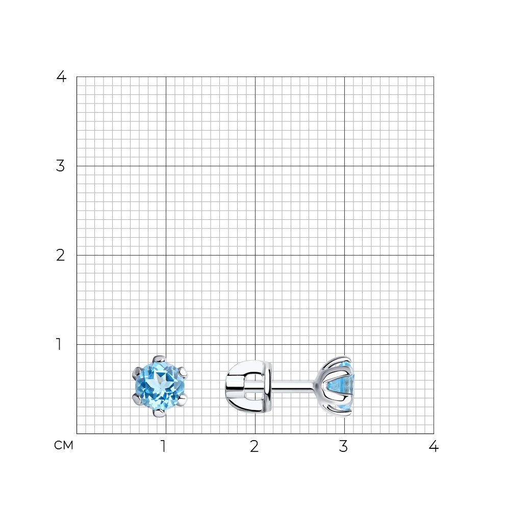Cercei din Argint cu Topaz, articol 92020039, previzualizare foto 2
