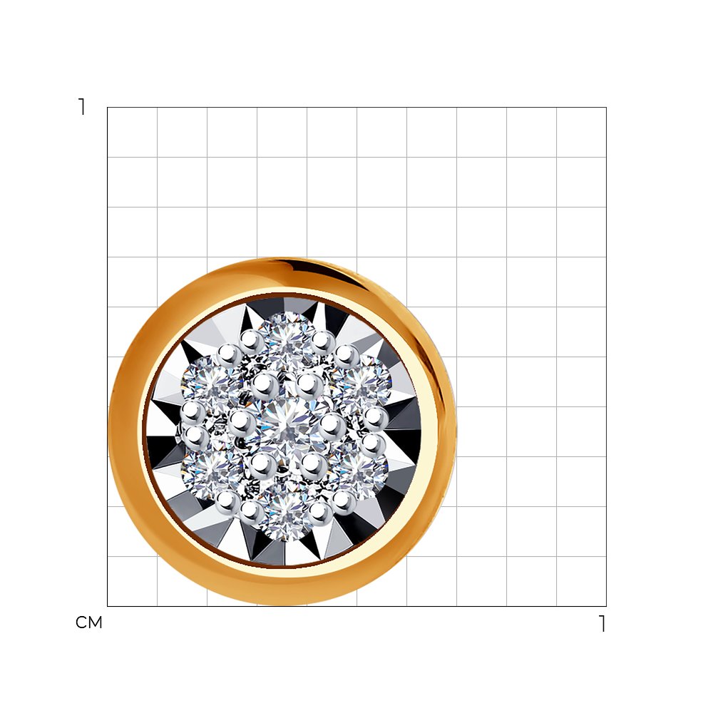 Pandantiv din Aur Roz 14K cu Diamante, articol 1030827, previzualizare foto 2