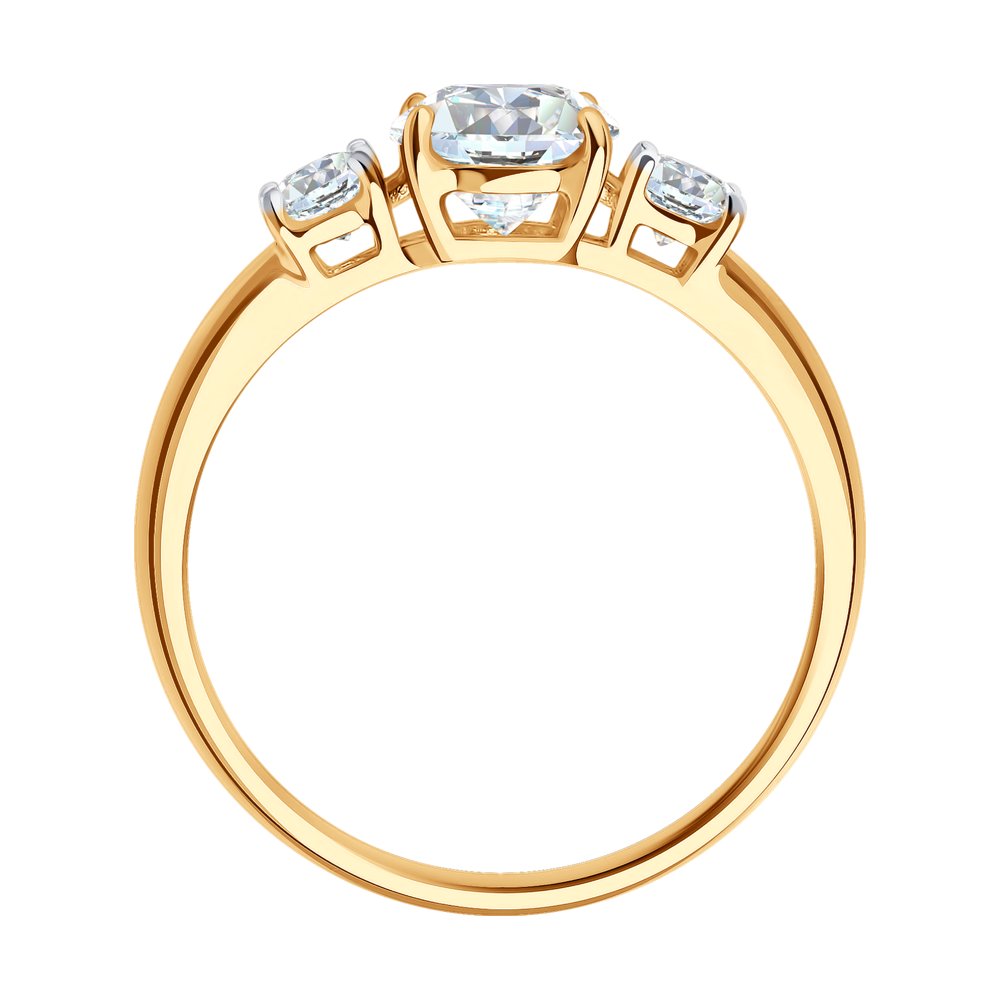 Inel de logodna din Aur Roz 14K cu Zirconiu Swarovski, articol 81010186, previzualizare foto 2