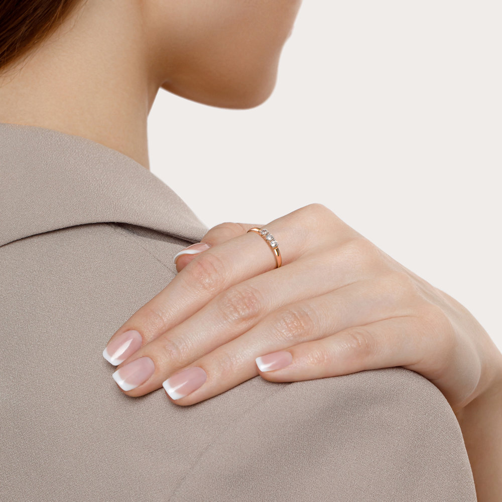 Inel din Aur Roz 14K cu Zirconiu Swarovski, articol 81010283, previzualizare foto 5