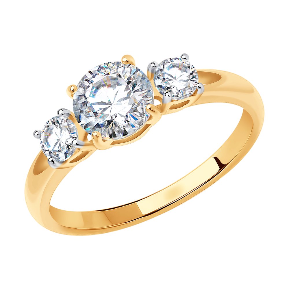 Inel de logodna din Aur Roz 14K cu Zirconiu Swarovski, articol 81010186, previzualizare foto 1