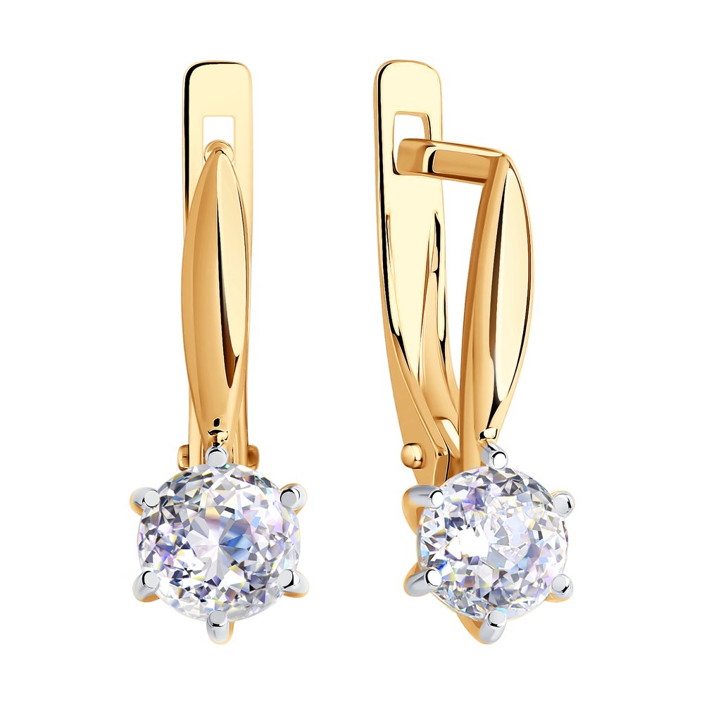 Cercei din Aur Roz 14K cu Zirconiu Swarovski , articol 81020271, previzualizare foto 2