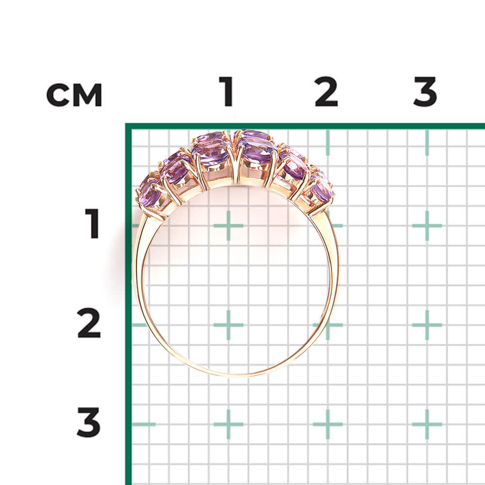 Inel Aur Roz 14K cu Ametist, articol 01-5846-00-203-1110 №24 6, previzualizare foto 2