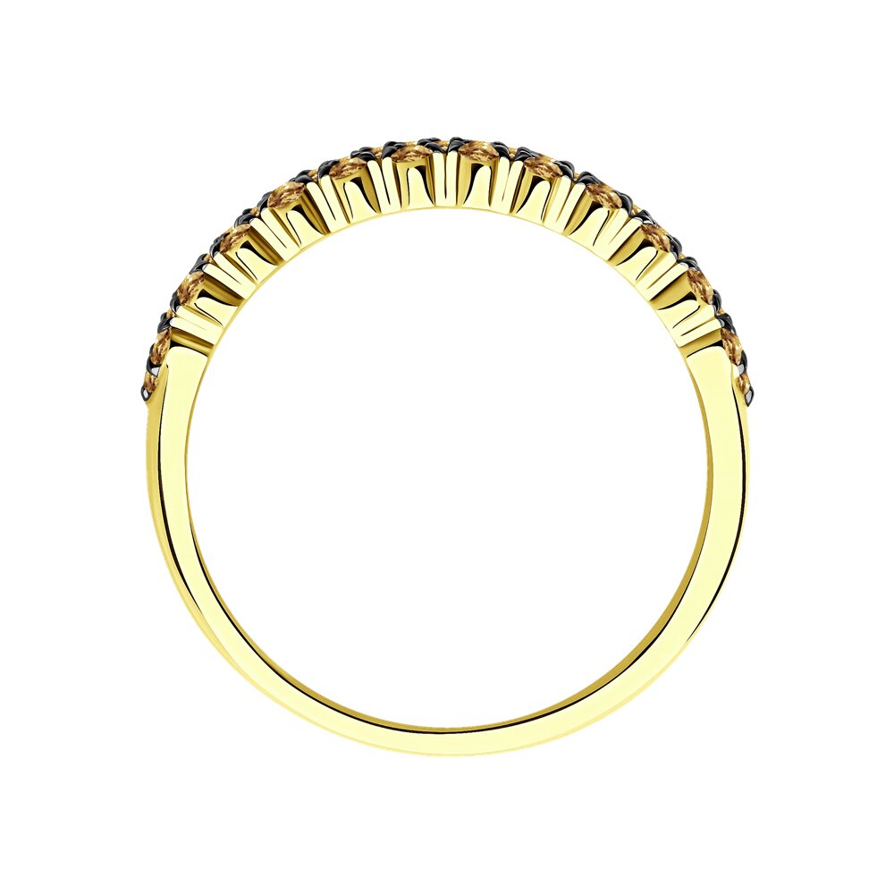 Inel din Aur Galben 14K cu Diamante, articol 1012210-2, previzualizare foto 2