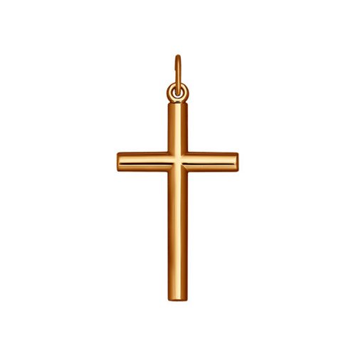 Pandantiv Cruce din Aur Roz 14K , articol 121254, previzualizare foto 1