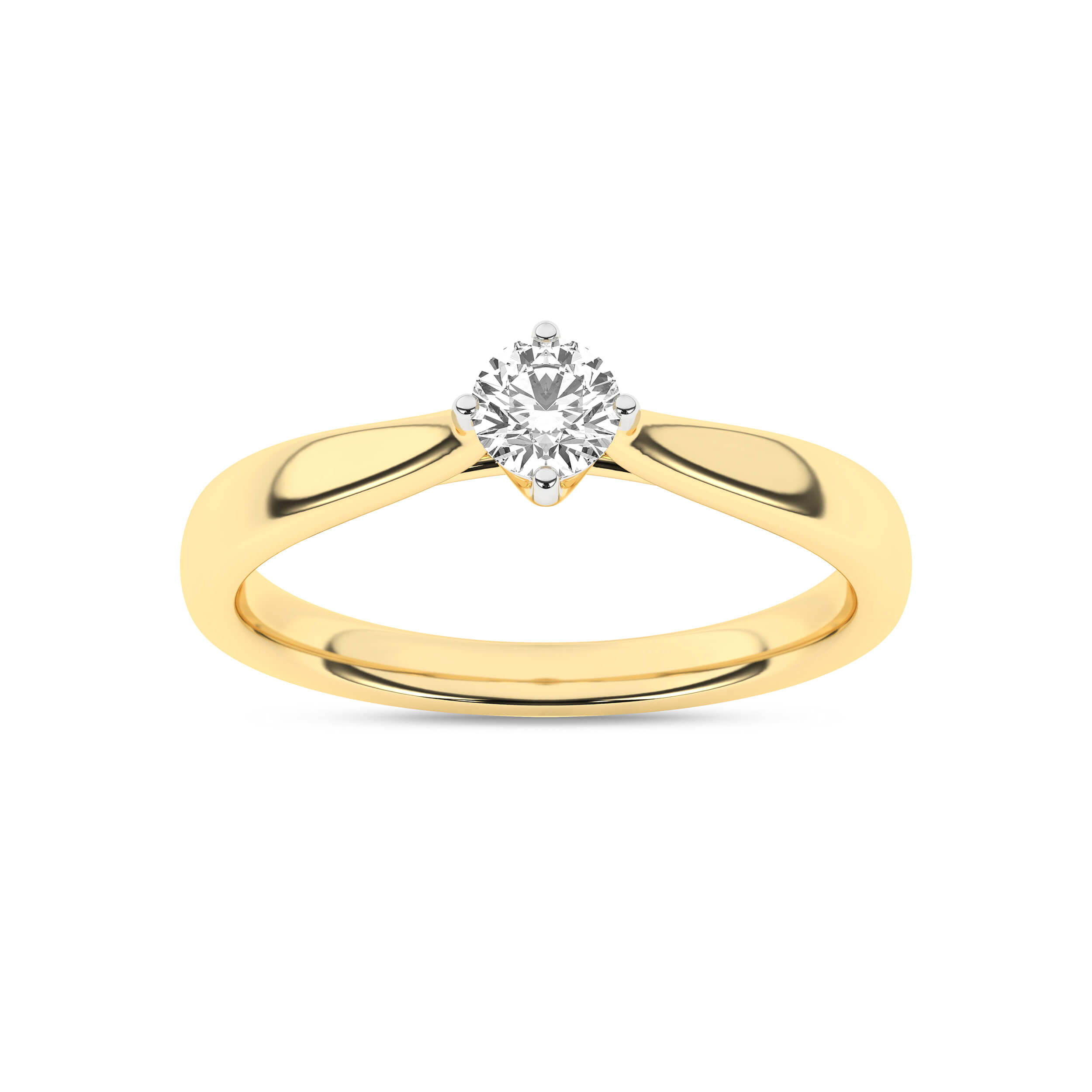 Inel de logodna din Aur Galben 14K cu Diamant 0.25Ct, articol RS1441, previzualizare foto 3