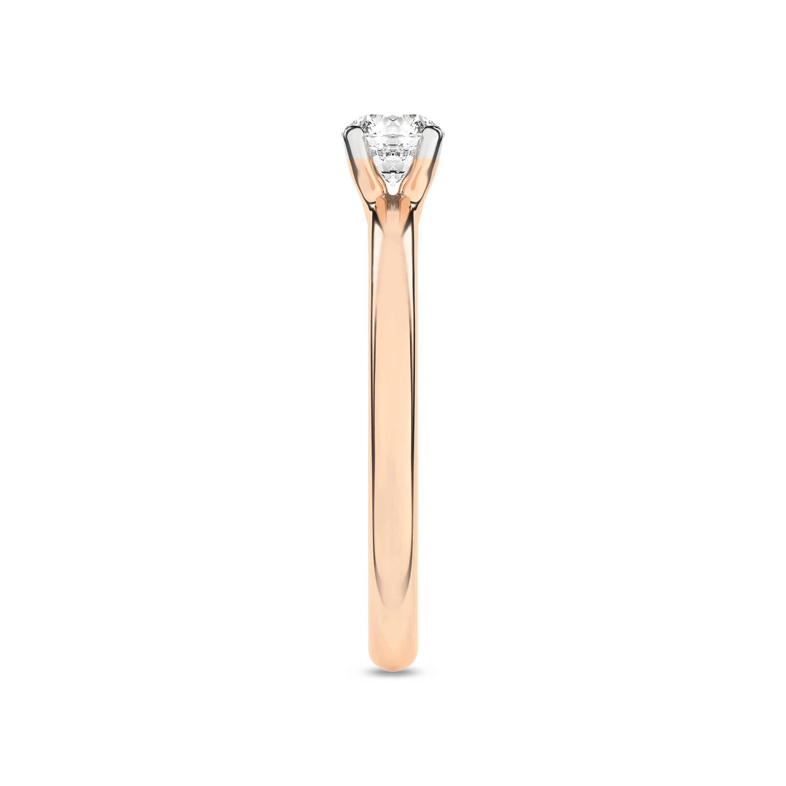 Inel de logodna din Aur Roz 14K cu Diamant 0.33Ct, articol RS0910, previzualizare foto 4