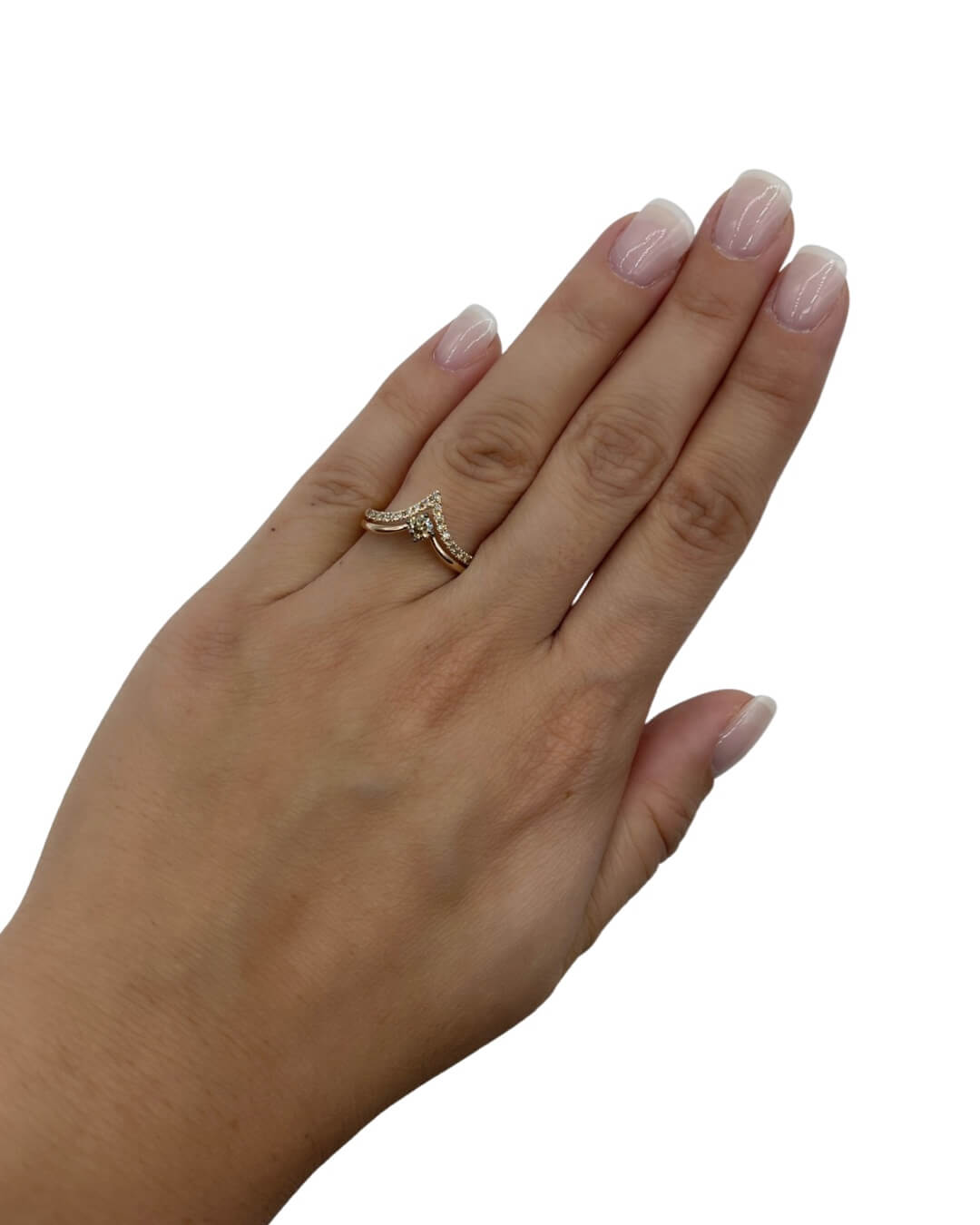 Inel din Aur Roz 14K cu Diamante 0.47Ct, articol TREN 50, previzualizare foto 1