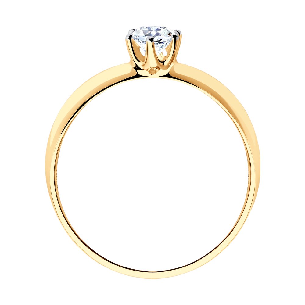 Inel de logodna din Aur Roz 14K cu Zirconiu Swarovski, articol 81010225, previzualizare foto 2