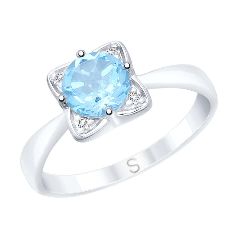 Inel din Argint cu Topaz si Zirconiu, articol 92011688, previzualizare foto 1