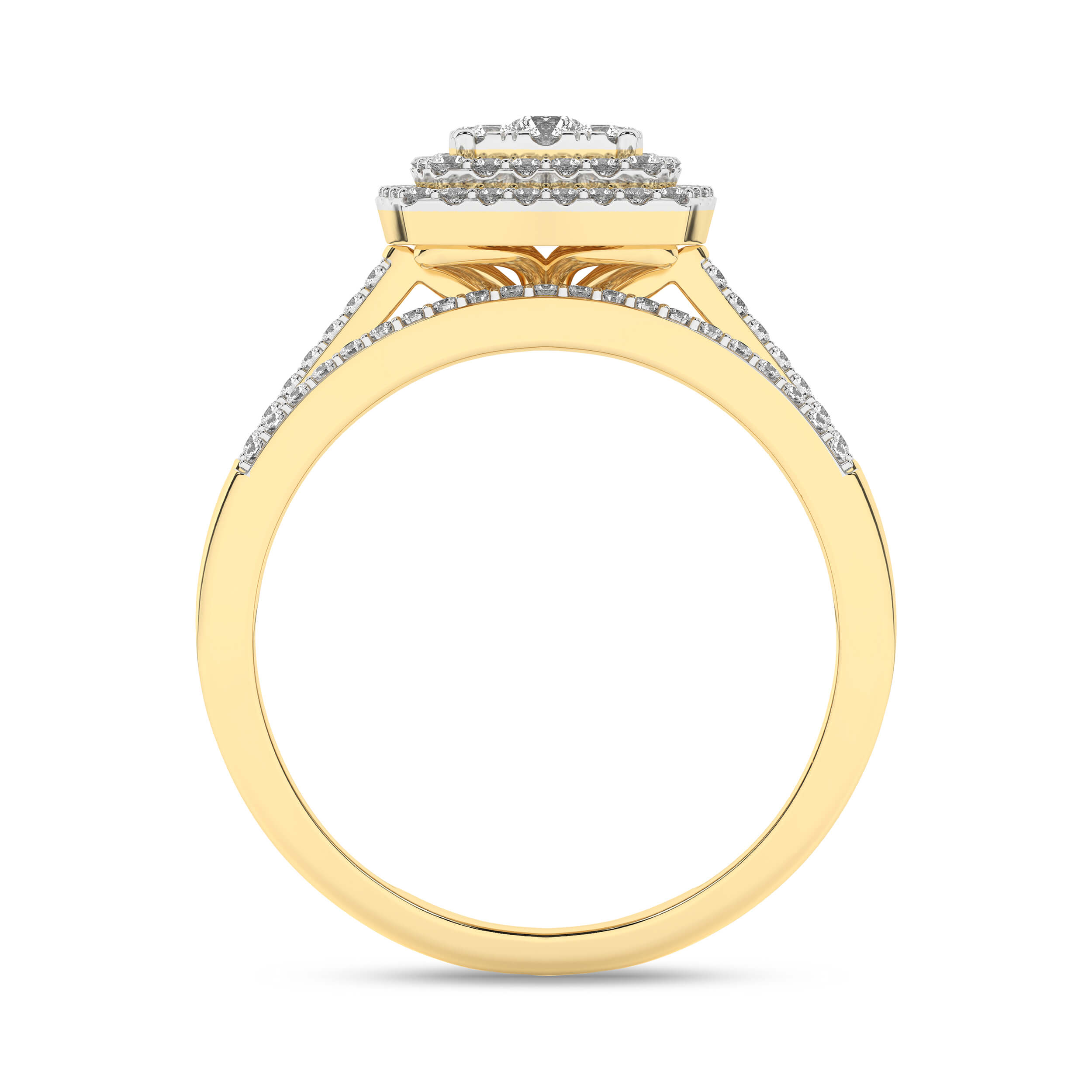 Inel de logodna din Aur Galben 14K cu Diamante 0.33Ct, articol RB15449, previzualizare foto 1
