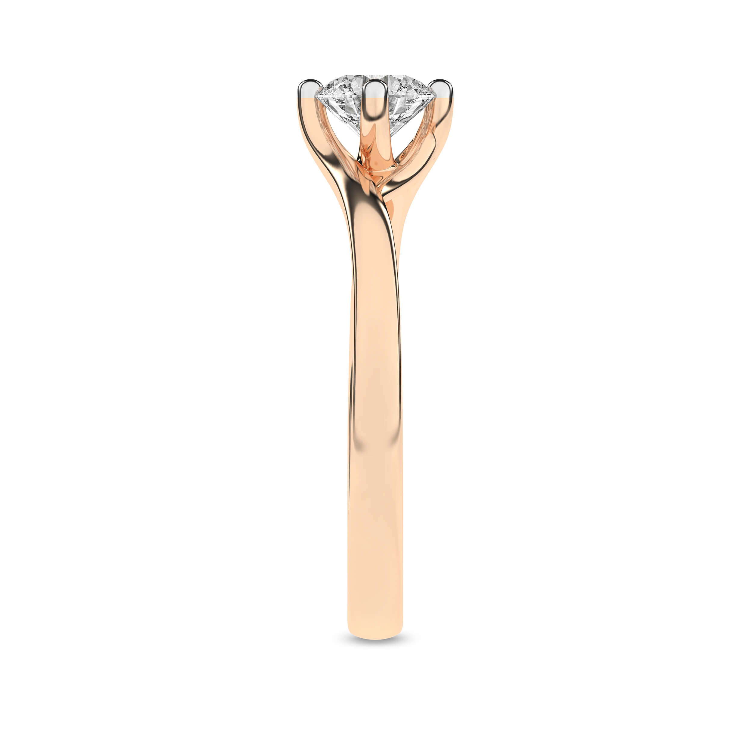 Inel de logodna din Aur Alb 14K cu Diamant 0.33Ct, articol RS1320, previzualizare foto 3