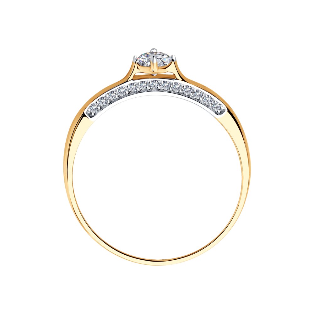 Inel de logodna din Aur Roz 14K cu Zirconiu Swarovski, articol 81010472, previzualizare foto 2