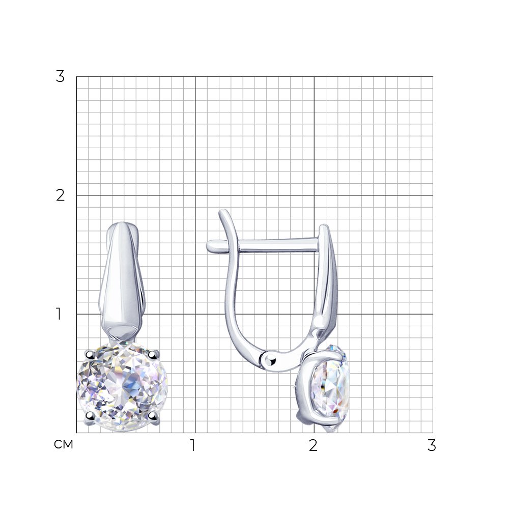 Cercei din Argint cu Zirconiu Swarovski, articol 89020110, previzualizare foto 2