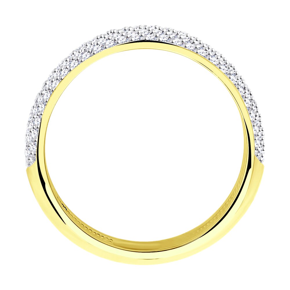 Inel din Aur Galben 14K cu Diamante, articol 1010255-2, previzualizare foto 2