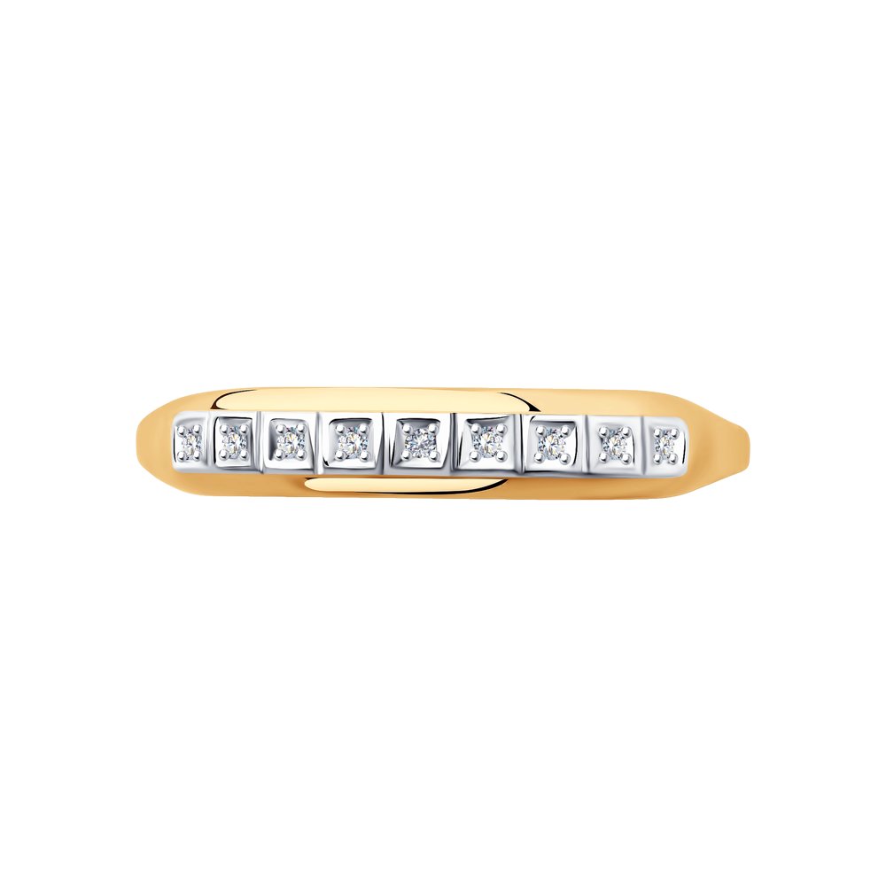Inel din Aur Roz 14K cu Diamante, articol 1011547, previzualizare foto 3