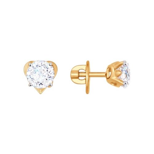 Cercei din Aur Roz 14k cu Swarovski, articol 81020248, previzualizare foto 1