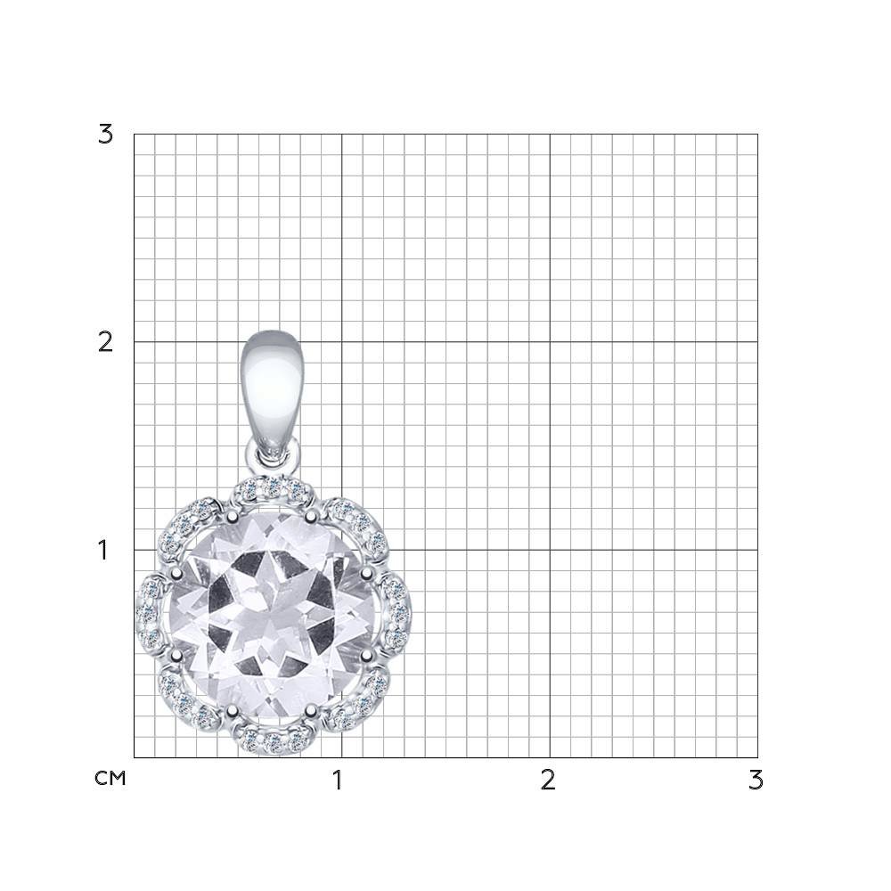 Pandantiv din Argint cu Cristal de Munte si Zirconiu, articol 92030404, foto 3