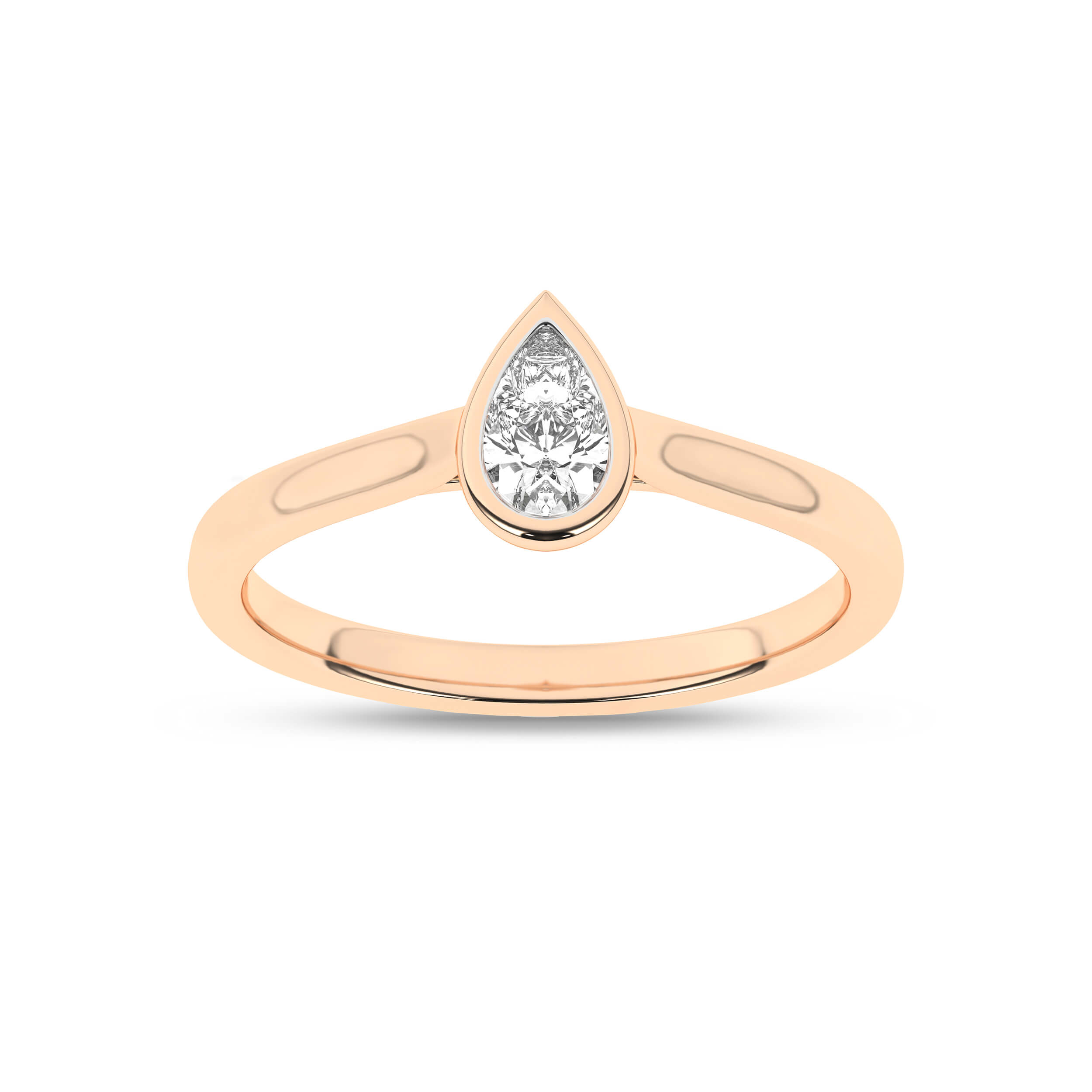Inel de logodna din Aur Roz 14K cu Diamant 0.33Ct, articol RS0577, previzualizare foto 1