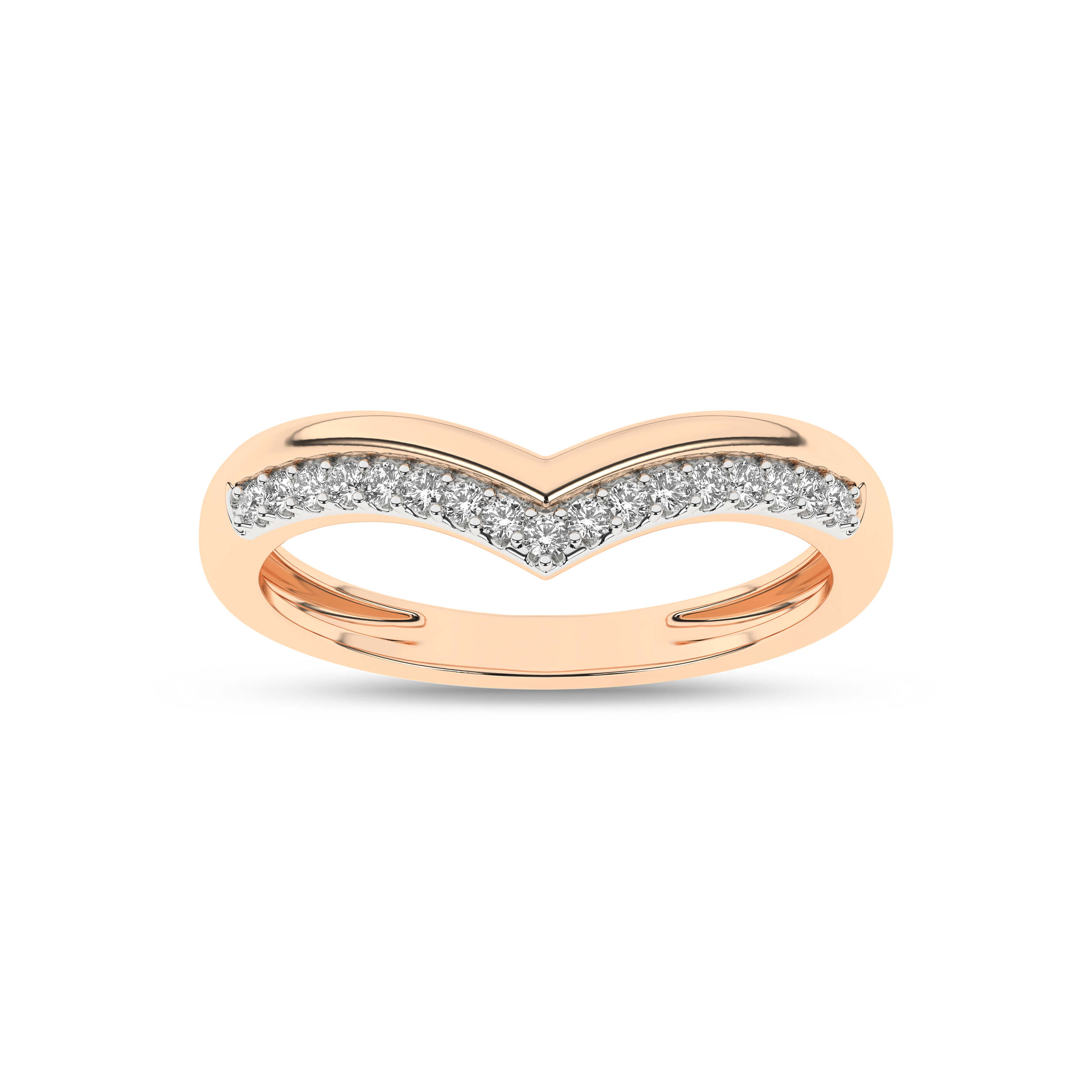 Inel din Aur Roz 14K cu Diamante, articol RA7379, previzualizare foto 1