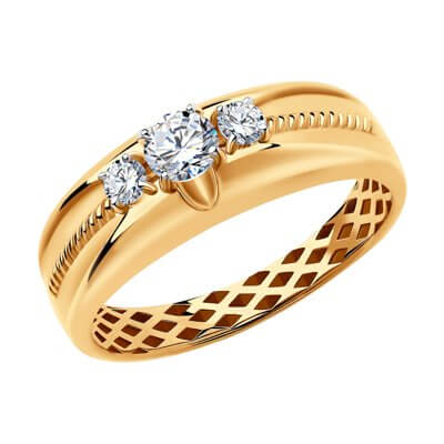 Inel de logodna din Aur Roz 14K cu Diamant 0.33Ct, articol RS0910, previzualizare foto 1
