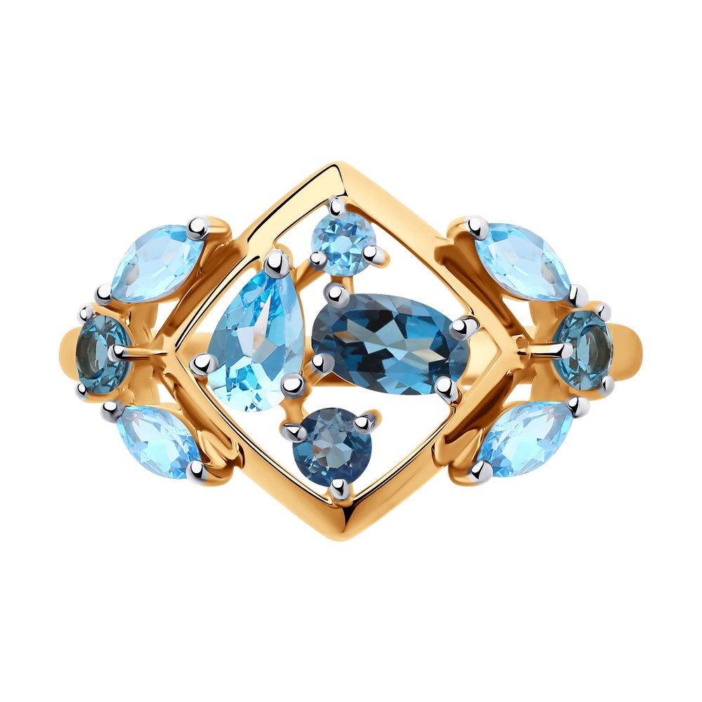Inel din Aur Roz 14K cu Topaz, articol 715248, previzualizare foto 2