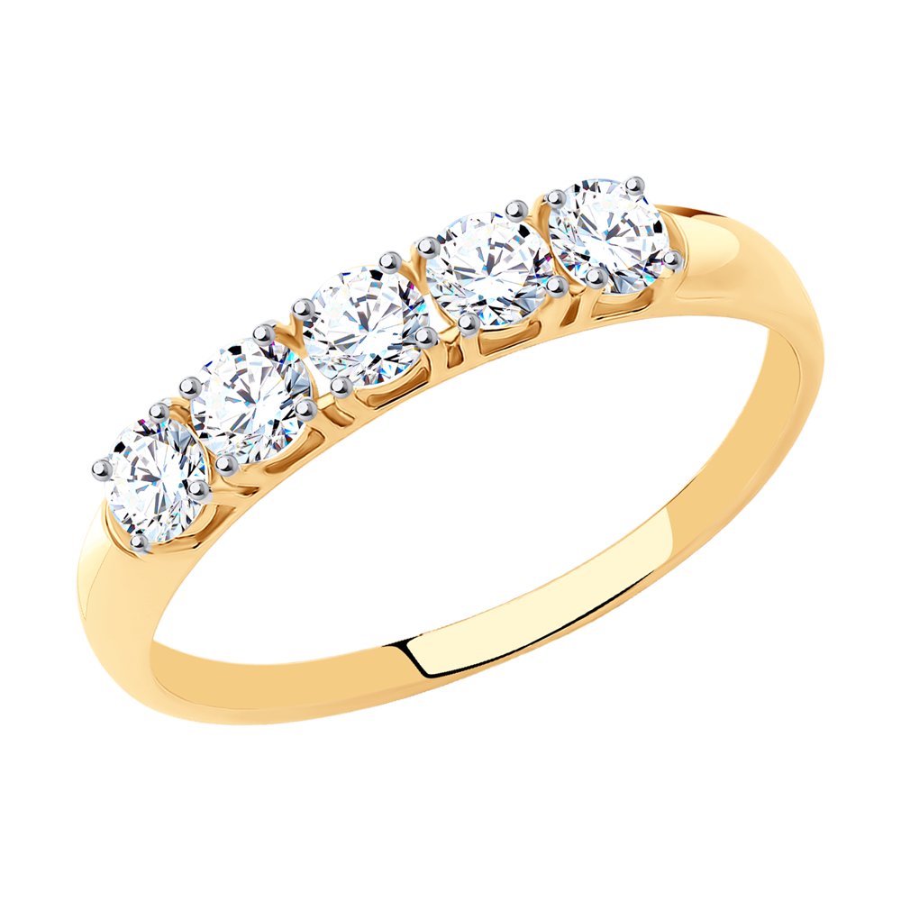 Inel din Aur Roz 14K cu Zirconiu Swarovski, articol 81010281, previzualizare foto 1