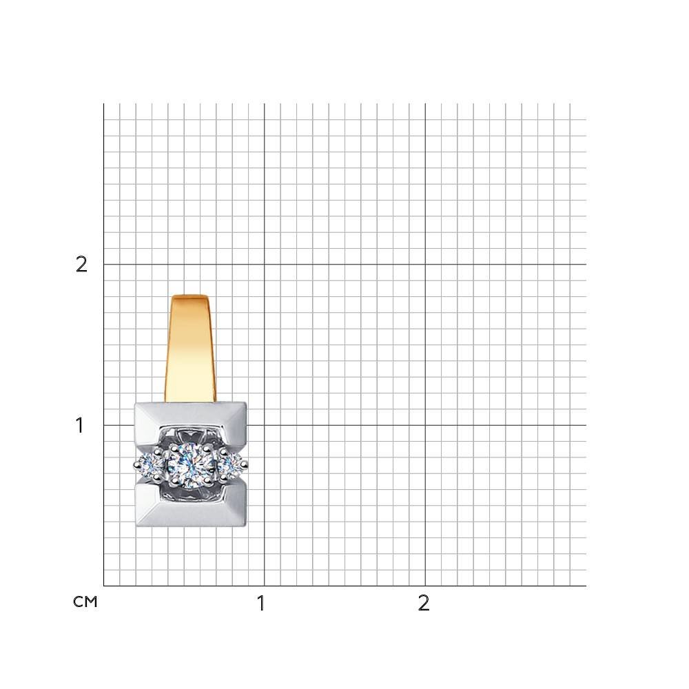 Pandantiv din Aur Roz 14K cu Diamant, articol 1030571, previzualizare foto 2