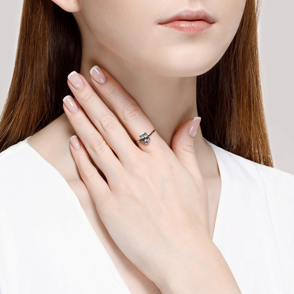 Inel din Aur Roz 14K cu Topaz, articol 716495, previzualizare foto 4
