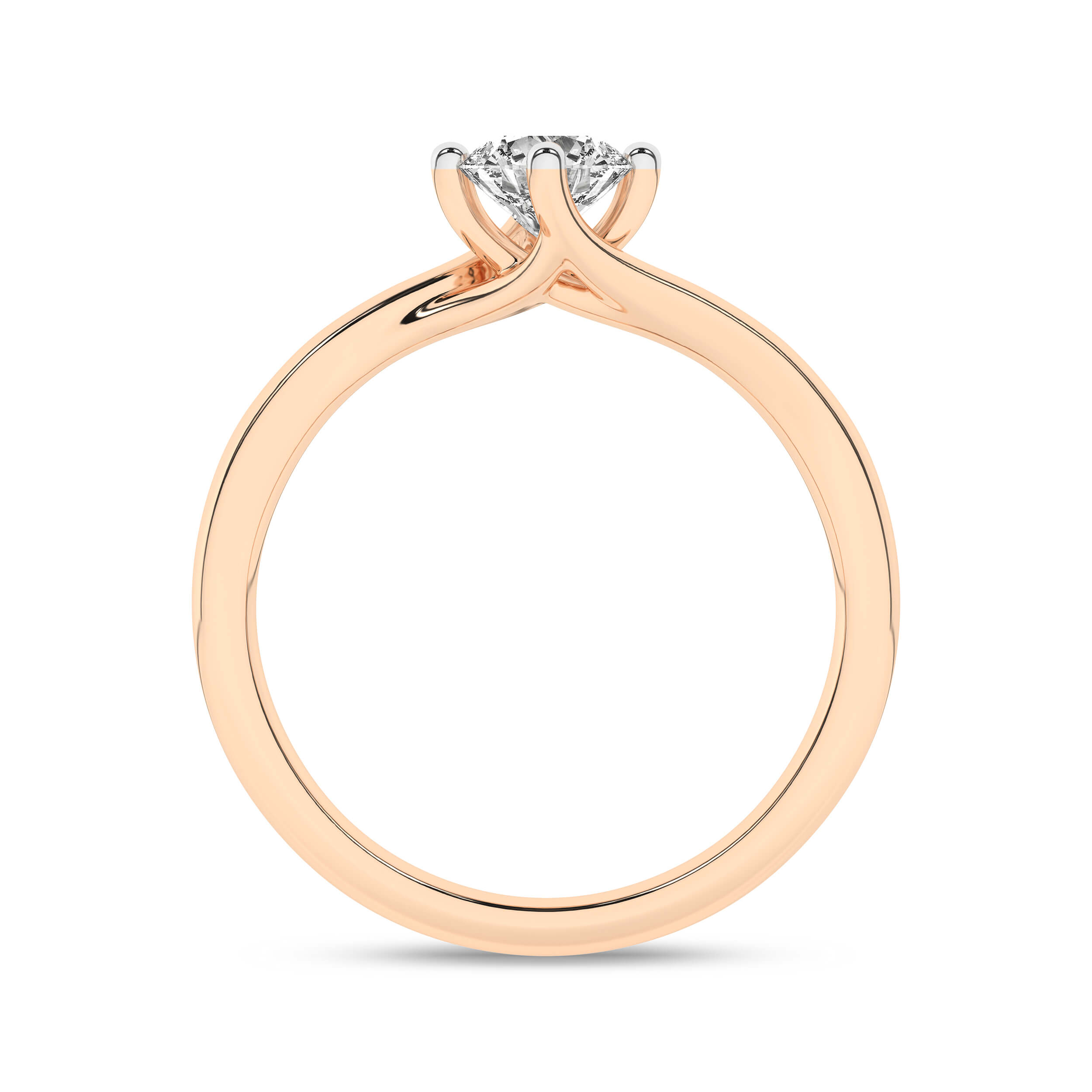 Inel de logodna din Aur Alb 14K cu Diamant 0.33Ct, articol RS1320, previzualizare foto 2